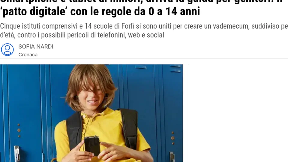 📢 1st Digital Agreement for families and technology in Forlì